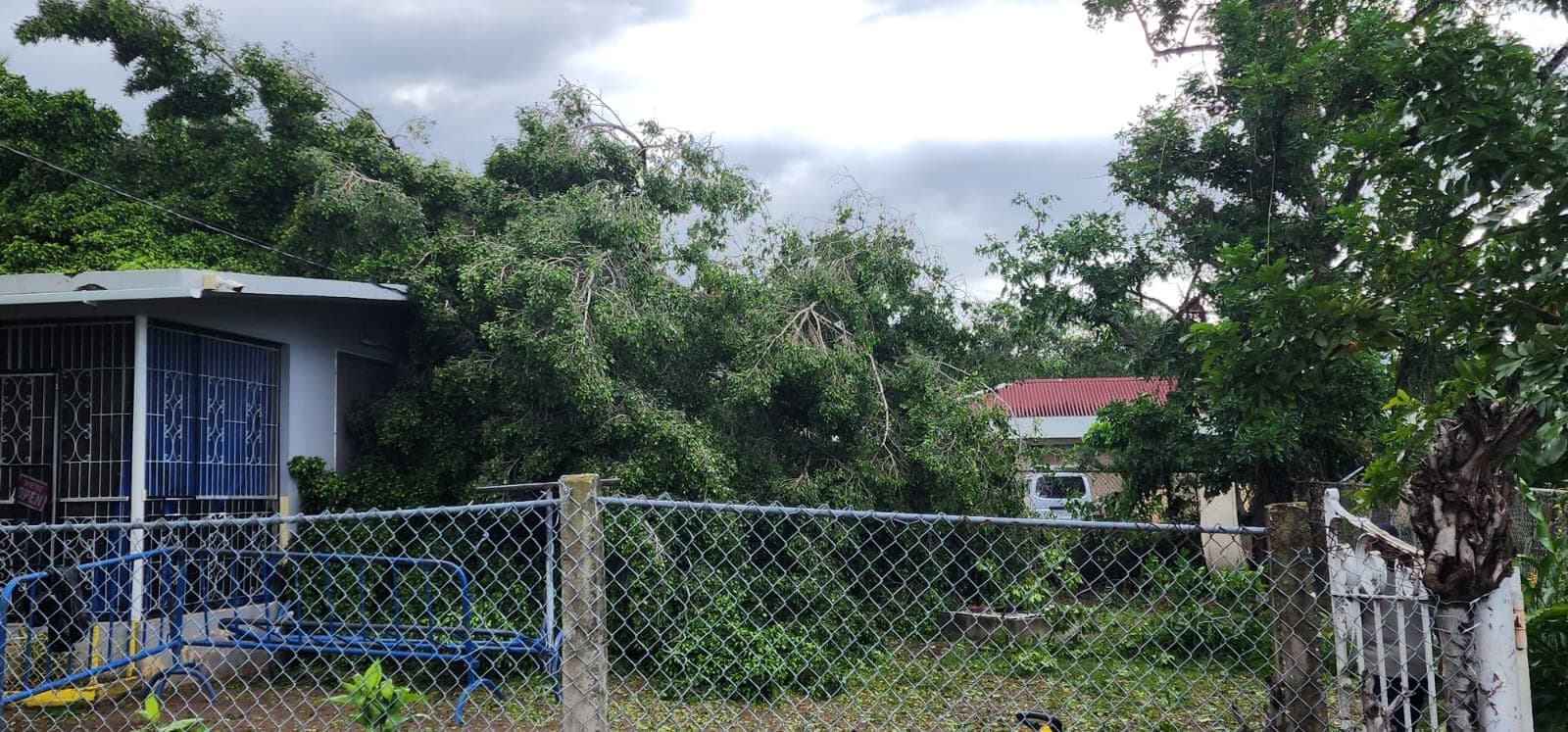 Ceiling collapse in the new business unit area