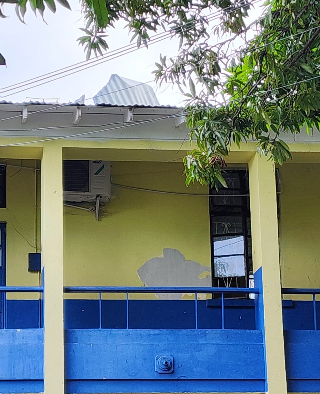 Ceiling collapse in the Alexander Block passageway
